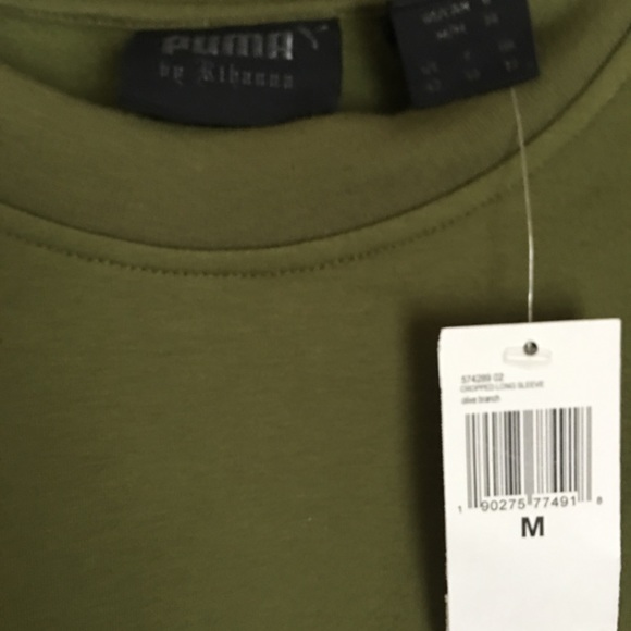 PUMA FENTY RIHANNA Crop Long Sleeve Sweatshirt Top - Picture 7 of 8